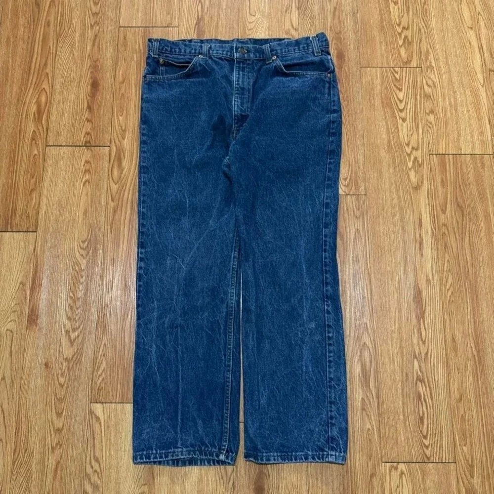 Levi's Men's Jeans 70s 80s 517 Boot Cut Dark Blue Cowboy Measures 36x28‎